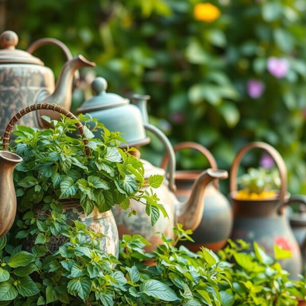 jak wykorzystać stare garnki w ogrodzie