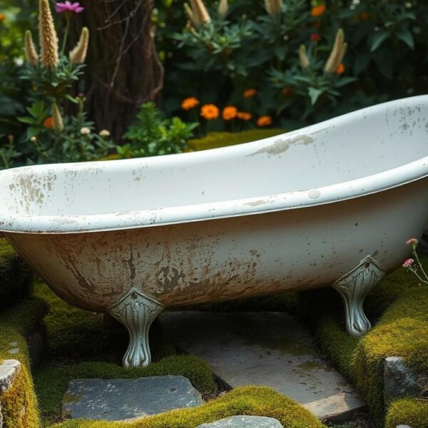 stara wanna w ogrodzie