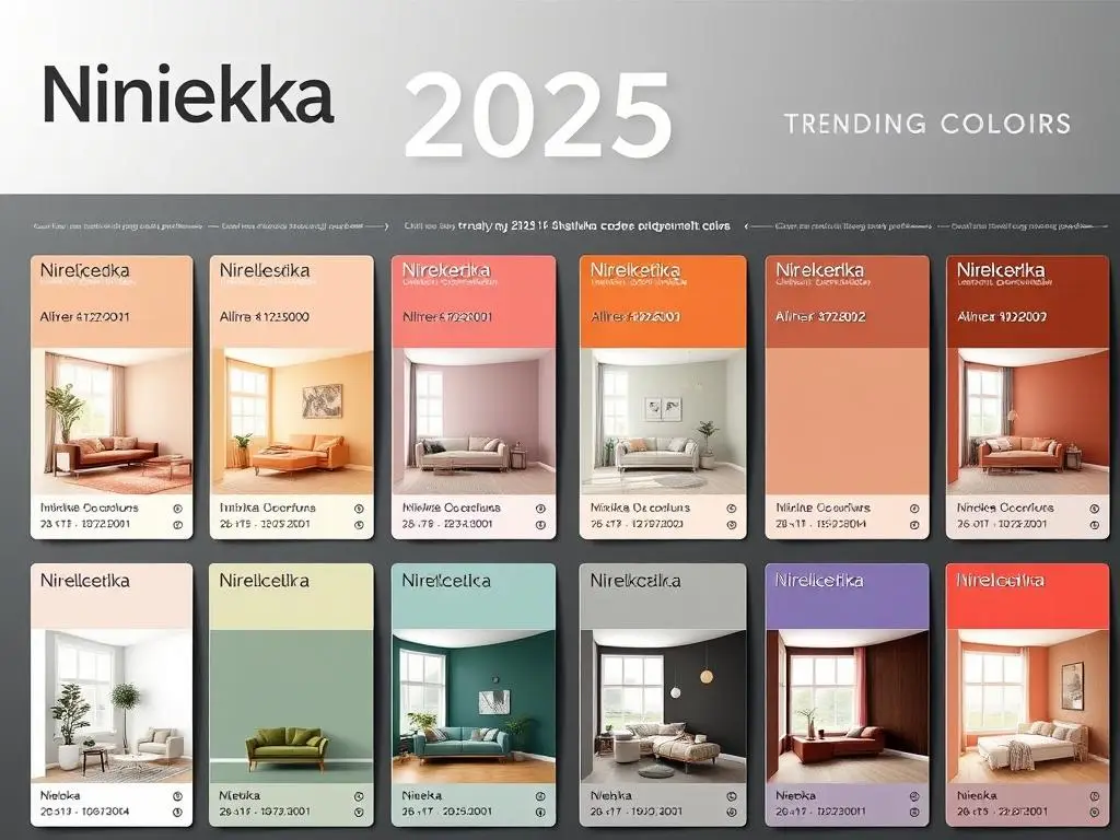 Paleta modnych kolorów farb Śnieżka na rok 2025