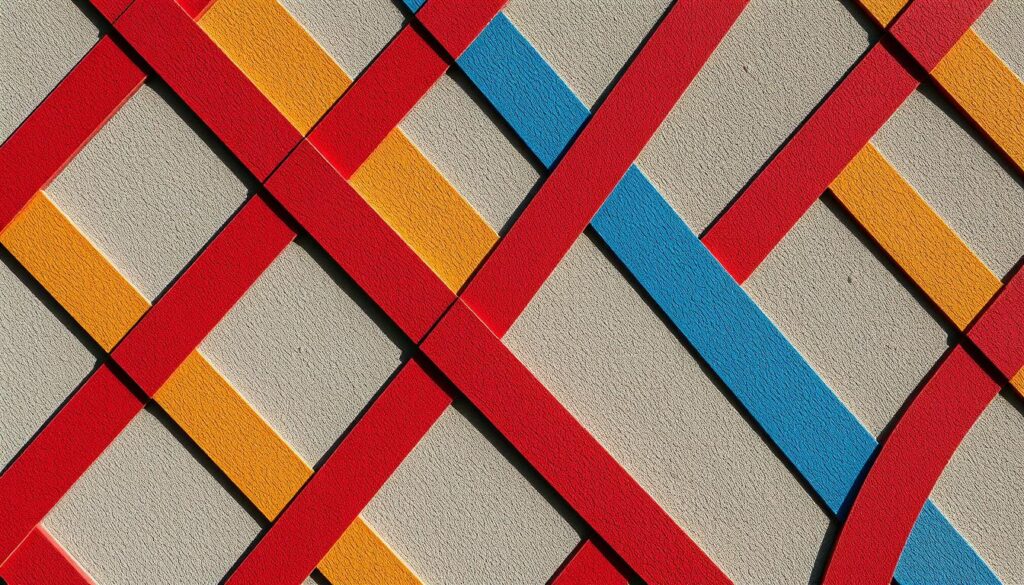 Vibrant, dynamic stripes adorning a well-weathered, textured facade. An array of bold, contrasting hues - crimson, ochre, cerulean - intricately woven across the building's surface. Crisp, clean lines delineate the repeating pattern, creating a sense of rhythm and movement. Shadows cast by the stripes add depth and dimension, while natural lighting illuminates the colors, making them pop. The overall composition is visually striking, drawing the eye and capturing the essence of a thoughtfully designed exterior. This image perfectly encapsulates the "Wybór Wzoru i Rozmieszczenia Pasy" section, showcasing the artistic potential of patterned facade treatments. Vibrant, dynamic stripes adorning a well-weathered, textured facade. An array of bold, contrasting hues - crimson, ochre, cerulean - intricately woven across the building's surface. Crisp, clean lines delineate the repeating pattern, creating a sense of rhythm and movement. Shadows cast by the stripes add depth and dimension, while natural lighting illuminates the colors, making them pop. The overall composition is visually striking, drawing the eye and capturing the essence of a thoughtfully designed exterior. This image perfectly encapsulates the "Wybór Wzoru i Rozmieszczenia Pasy" section, showcasing the artistic potential of patterned facade treatments.