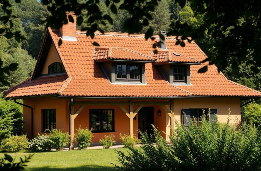 jaki kolor elewacji do kasztanowego dachu