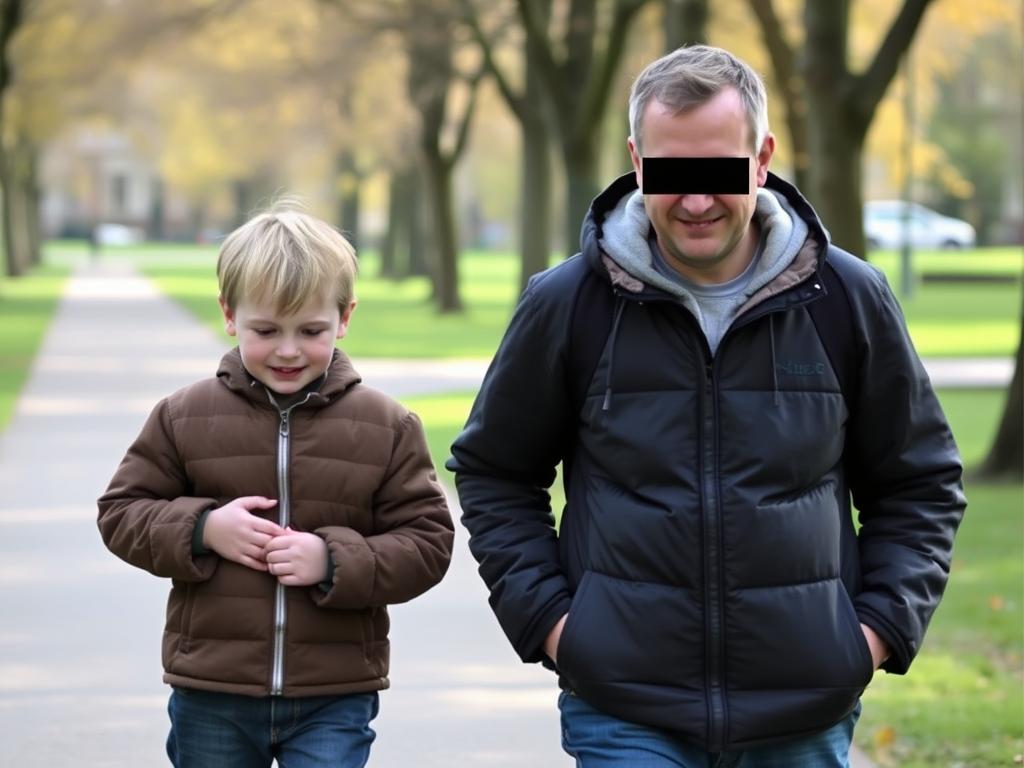 Daniel Obajtek z synem Piotrem podczas rodzinnego spaceru Daniel Obajtek z synem Piotrem podczas rodzinnego spaceru