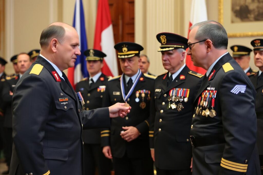 Eugeniusz Mleczak podczas ceremonii wojskowej - ważny element jego życiorysu i kariery Eugeniusz Mleczak podczas ceremonii wojskowej - ważny element jego życiorysu i kariery