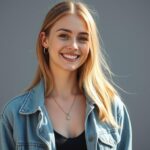 Julia Nowakowska uśmiechnięta influencerka w casualowym stroju