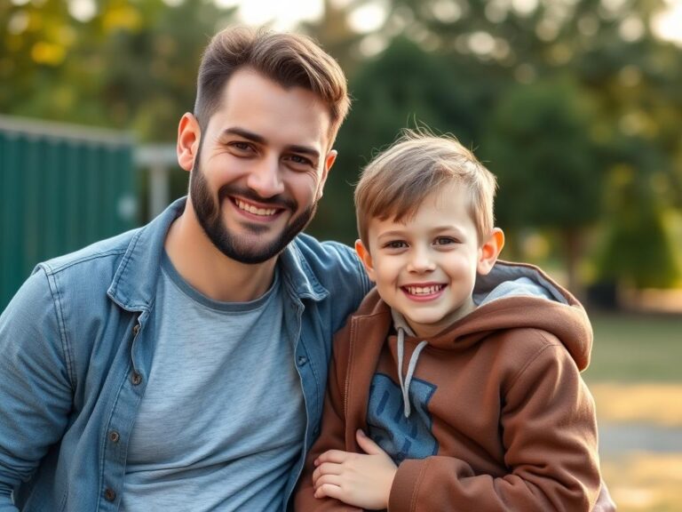 Kevin Mglej z synem Williamem podczas wspólnego spędzania czasu