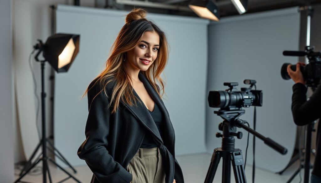 Nadia Długosz podczas sesji zdjęciowej Nadia Długosz podczas sesji zdjęciowej