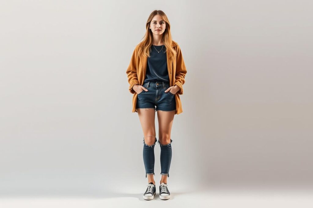 Nadia Długosz w pełnej postaci pokazująca swój wzrost Nadia Długosz w pełnej postaci pokazująca swój wzrost