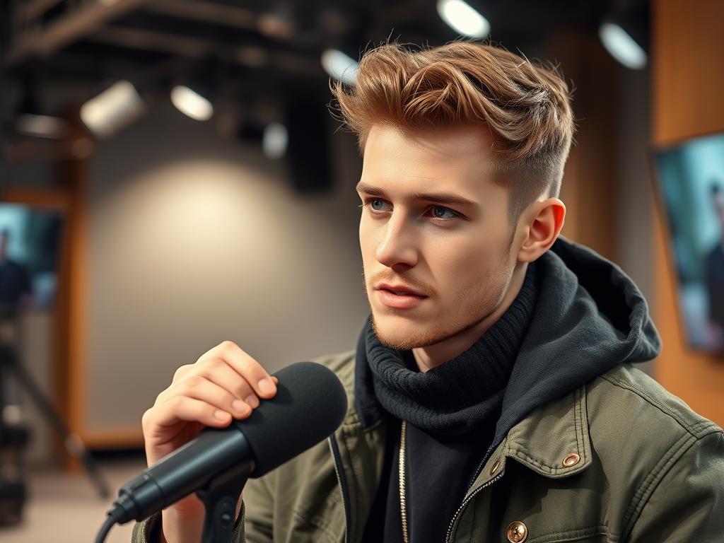 Nowciax podczas wywiadu, gdzie odpowiada na pytania o życie prywatne Nowciax podczas wywiadu, gdzie odpowiada na pytania o życie prywatne