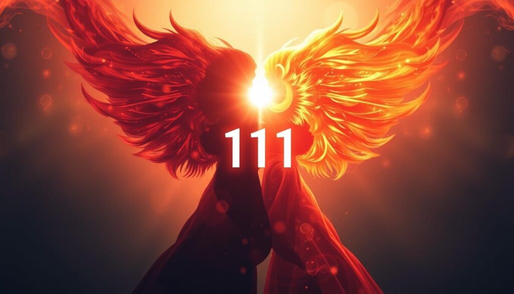 Symboliczne przedstawienie bliźniaczych płomieni z liczbą 111 Symboliczne przedstawienie bliźniaczych płomieni z liczbą 111