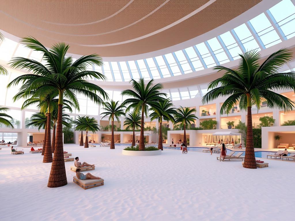 Wizualizacja plaży w Egzotycznej Lagunie Oceanarium Nautilus Gdańsk Wizualizacja plaży w Egzotycznej Lagunie Oceanarium Nautilus Gdańsk