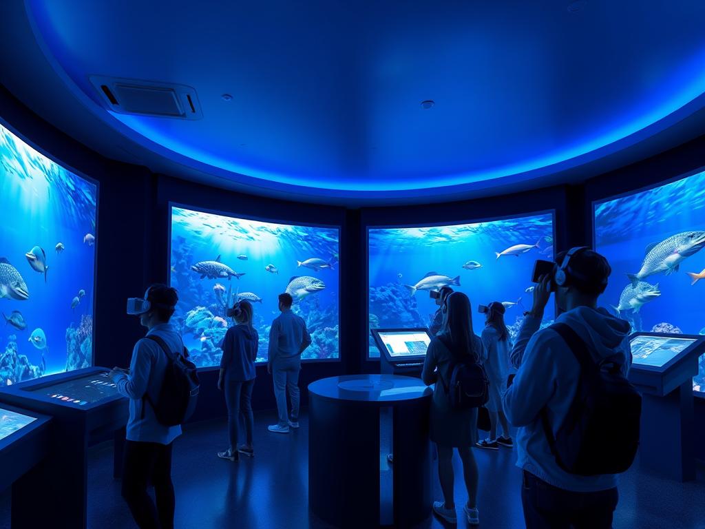 Wizualizacja strefy wirtualnej rzeczywistości w Oceanarium Nautilus Gdańsk Wizualizacja strefy wirtualnej rzeczywistości w Oceanarium Nautilus Gdańsk
