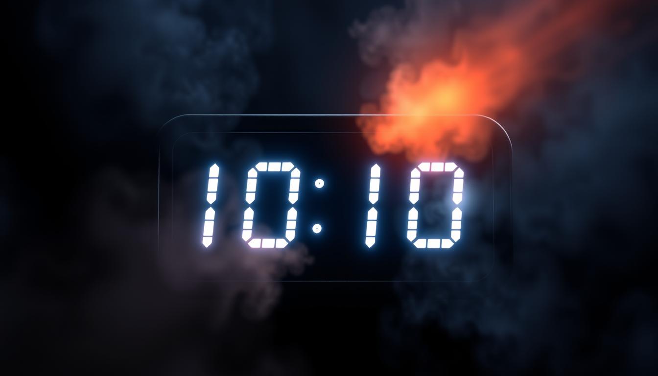 Zegar pokazujący godzinę 10:10 symbolizujący anielskie 1010 znaczenie