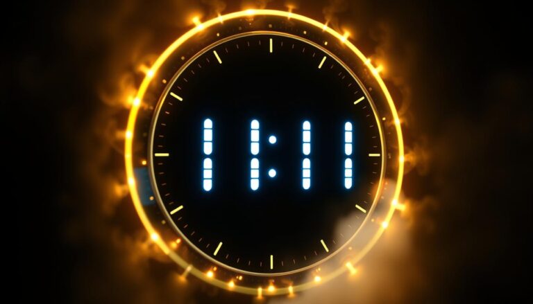 Zegar pokazujący godzinę 11:11 jako symbol 11 11 znaczenie duchowe