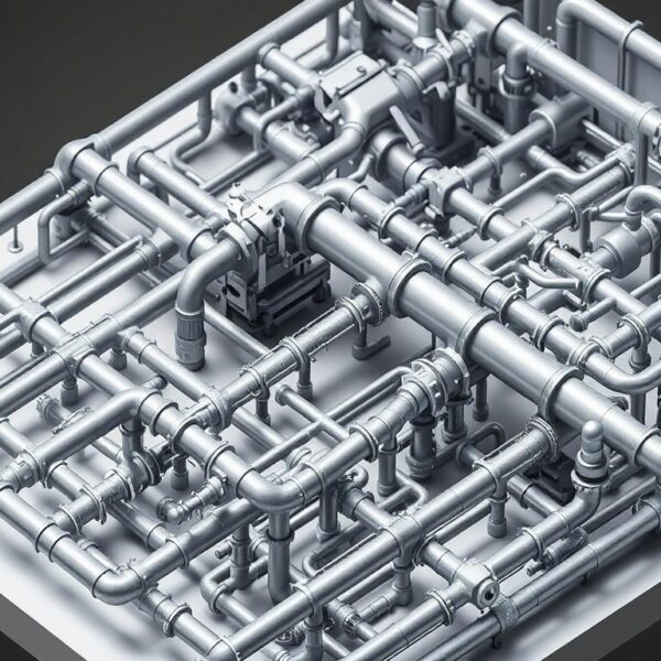 rysunek izometryczny rurociągów