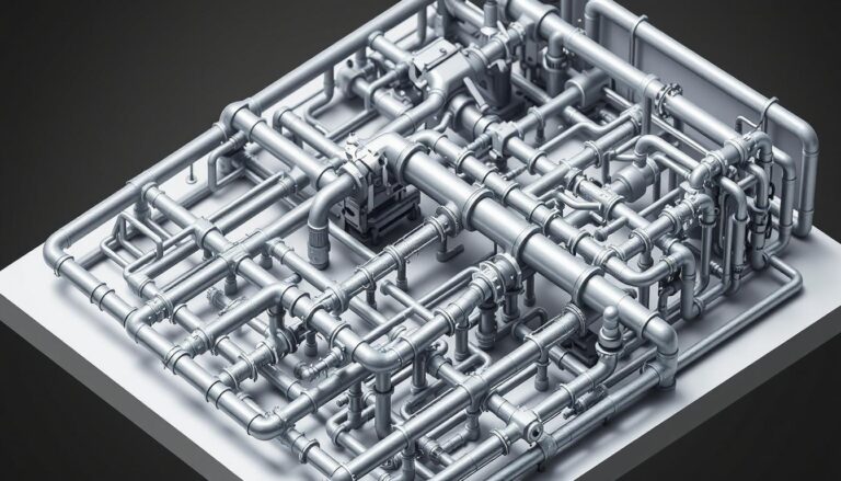 rysunek izometryczny rurociągów