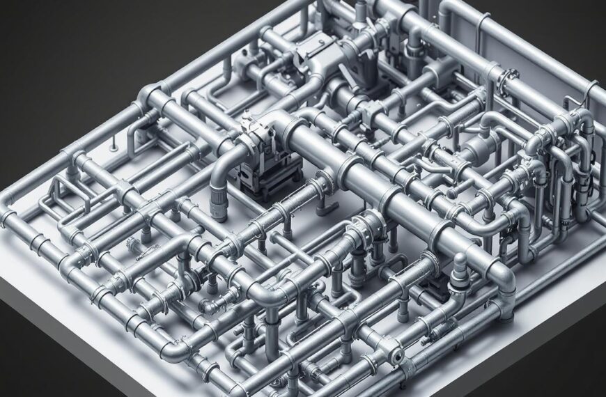 rysunek izometryczny rurociągów