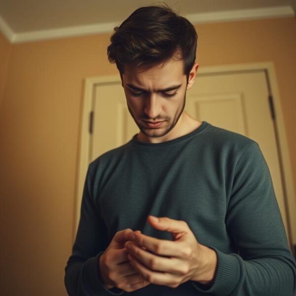 zauroczony nieśmiały facet