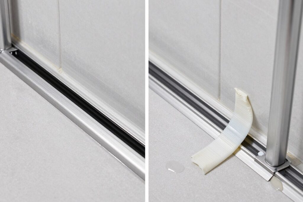 Błędy przy uszczelnianiu kabiny prysznicowej z odpływem liniowym