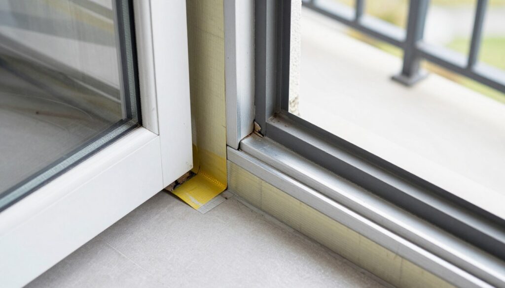 Detale izolacji przy oknie balkonowym