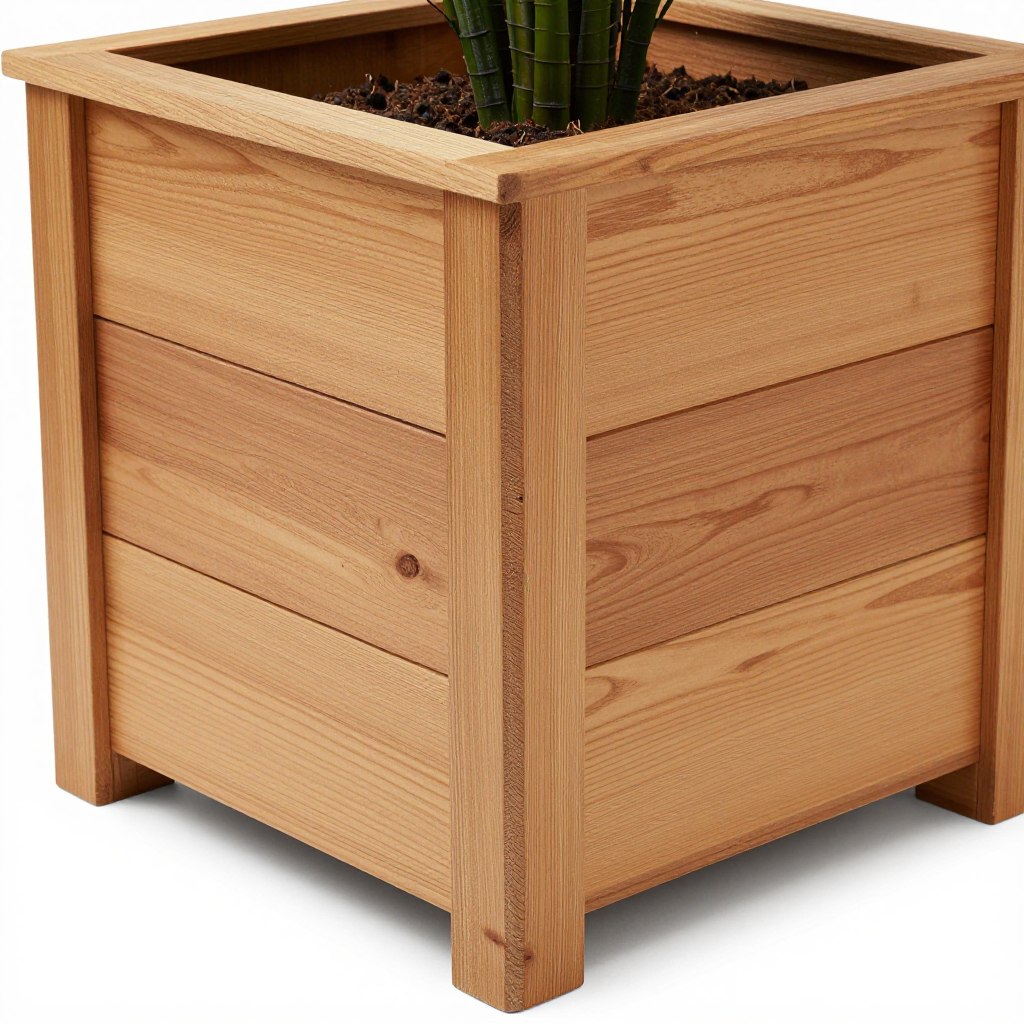 Drewniana doniczka do palmy o naturalnym wyglądzie Drewniana doniczka do palmy o naturalnym wyglądzie