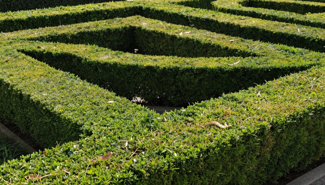 Elegancki żywopłot z cisa w ogrodzie formalnym