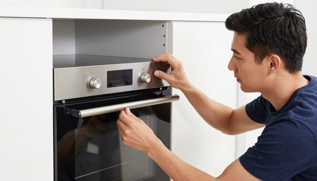 Etapy demontażu piekarnika z zabudowy słupkowej