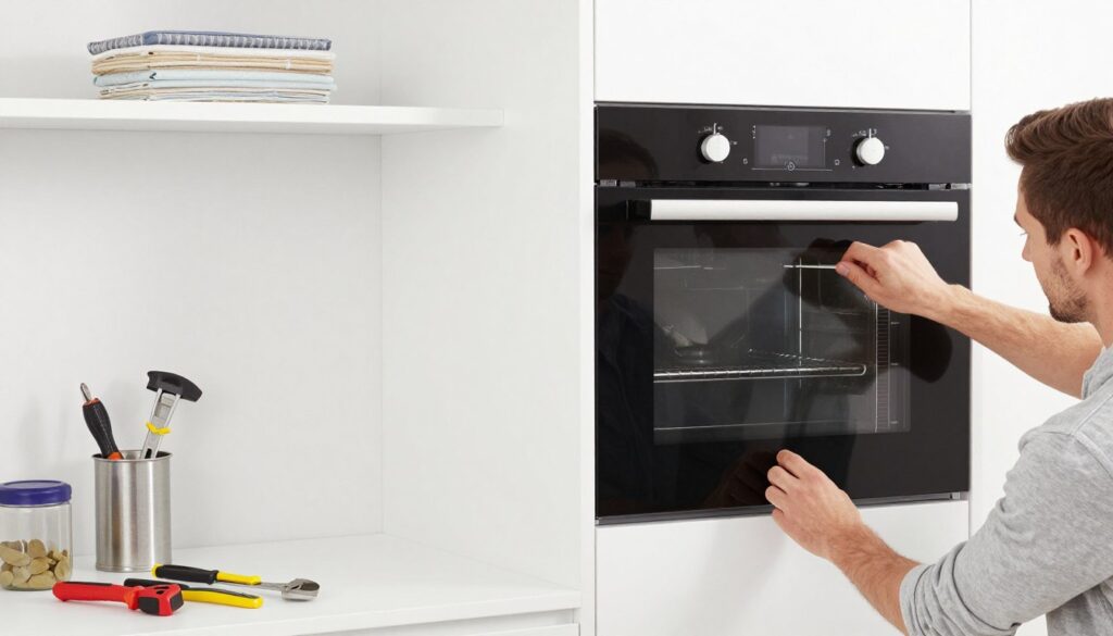 Etapy montażu piekarnika w słupku kuchennym