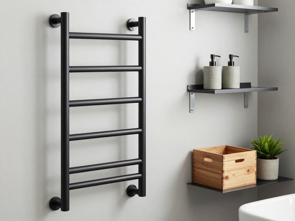 Industrialne dodatki w łazience loft z prysznicem