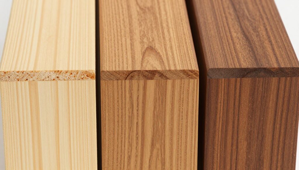 Różne gatunki drewna używane na legary pod taras