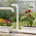 Różne zastosowania rur PCV w ogrodzie - doniczki, podpory dla roślin i system nawadniania