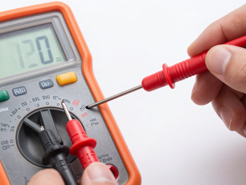 Sprawdzanie bezpiecznika multimetrem - pomiar ciągłości obwodu Sprawdzanie bezpiecznika multimetrem - pomiar ciągłości obwodu