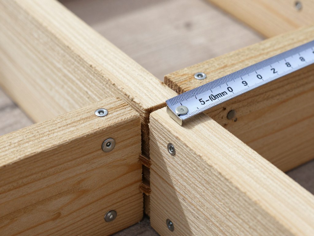 Szczeliny dylatacyjne między legarami pod tarasem