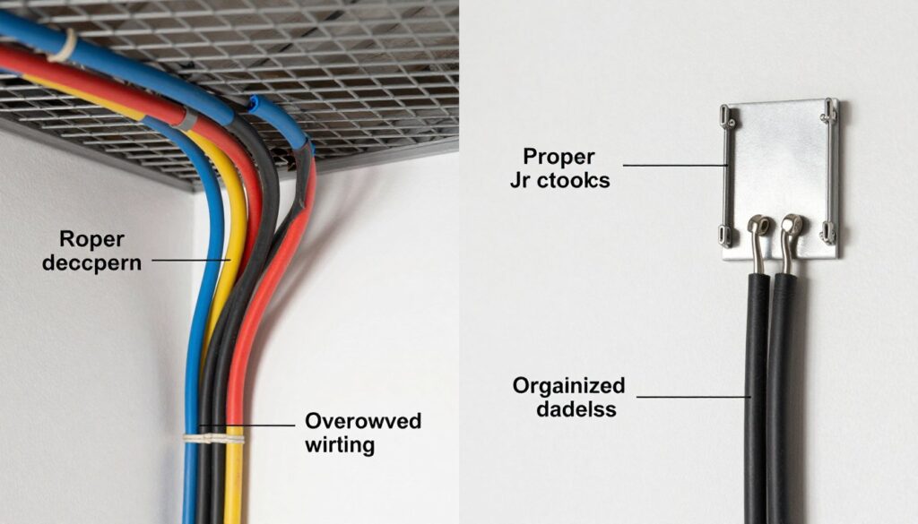Typowe błędy przy prowadzeniu kabli w suficie podwieszanym