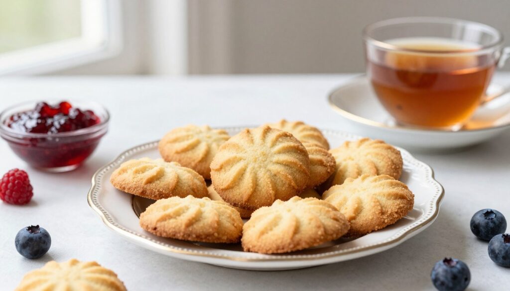 Amoniaczki Siostry Anastazji podane z herbatą i konfiturą