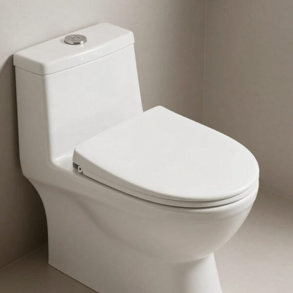 Bidet stojący obok toalety w nowoczesnej łazience