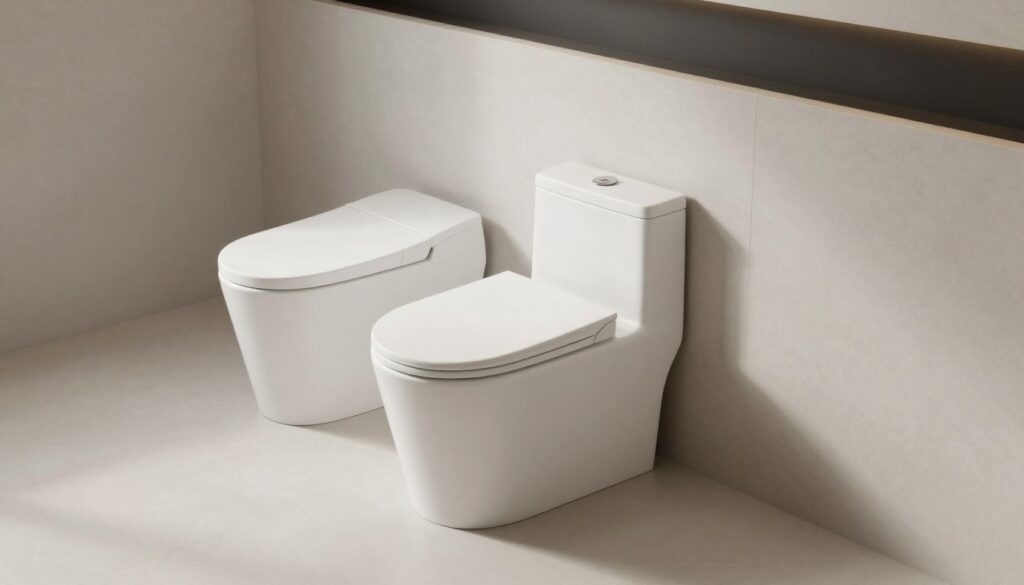 Nowoczesna łazienka z bidetem i toaletą