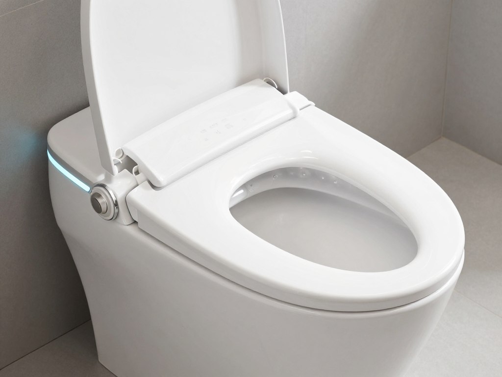 Nowoczesna toaleta myjąca z panelem sterowania