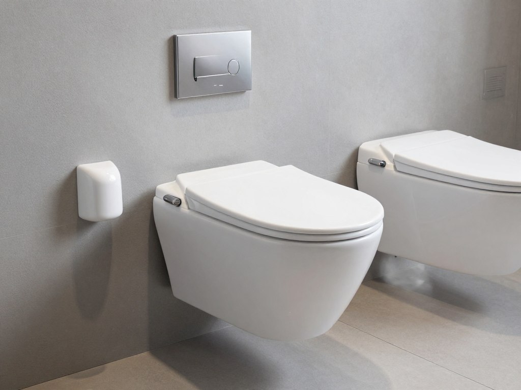 Nowoczesny bidet wiszący w łazience