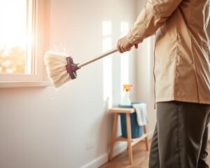 mycie ścian mopem