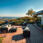 nowoczesny taras na skarpie