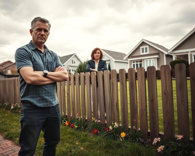 uciążliwy sąsiad za płotem