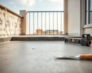 wylewka na balkonie na styropianie