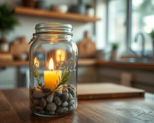 świecznik ze słoika