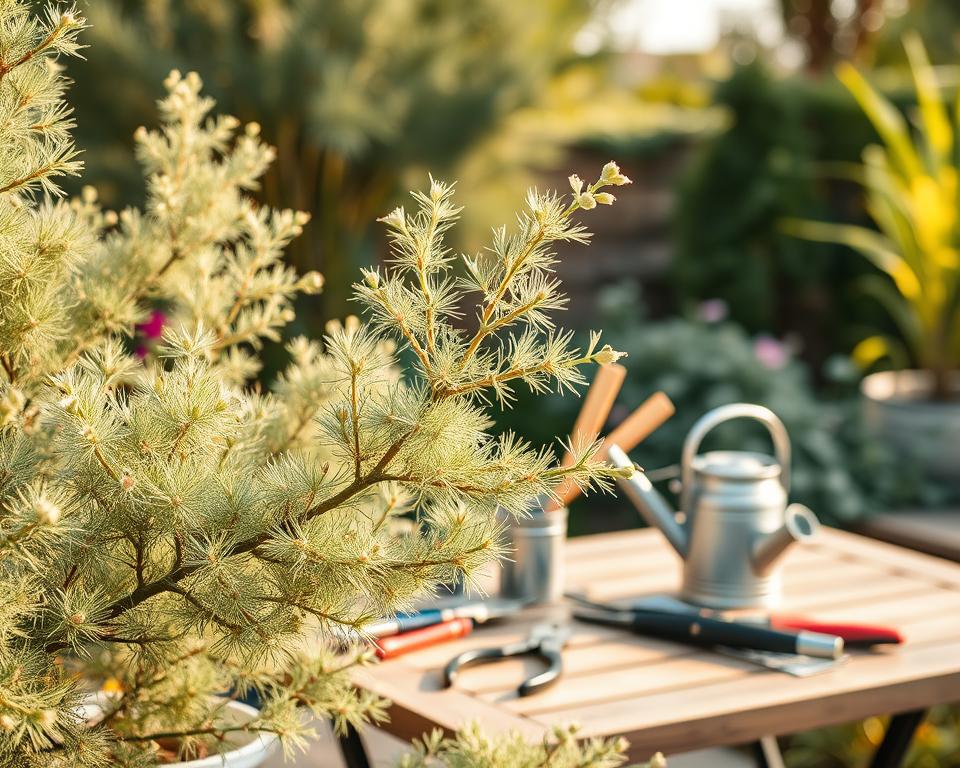 tamaryszek po przekwitnięciu