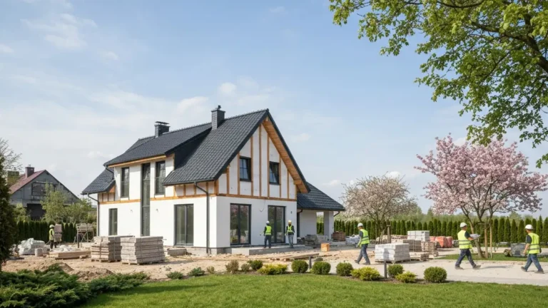 Porównanie materiałów ściennych - beton komórkowy, cegła ceramiczna i pustak ceramiczny na placu budowy domu jednorodzinnego 2026